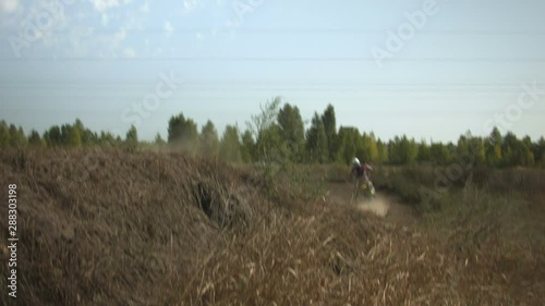 Wallpaper Mural Motocross in the field on a sunny autumn day. Recorded in Raw on Blackmagic camera. Torontodigital.ca