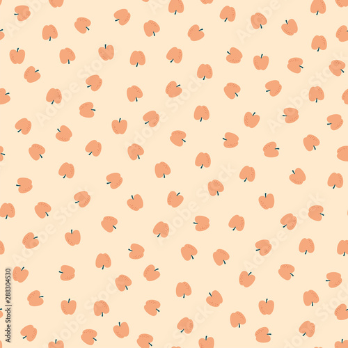 Seamless pattern with tiny apples