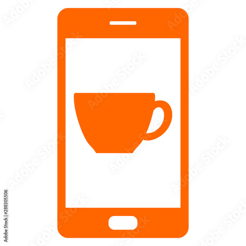 Tasse und Smartphone