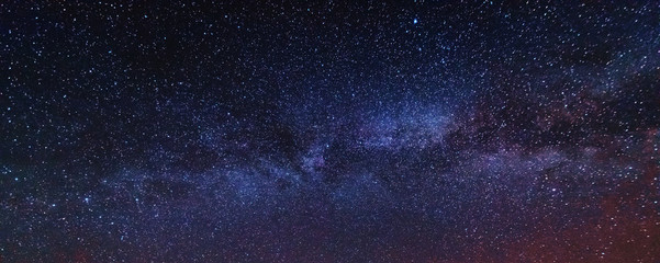 Night photos in the Ukrainian Carpathian Mountains with a bright starry sky and the Milky Way
