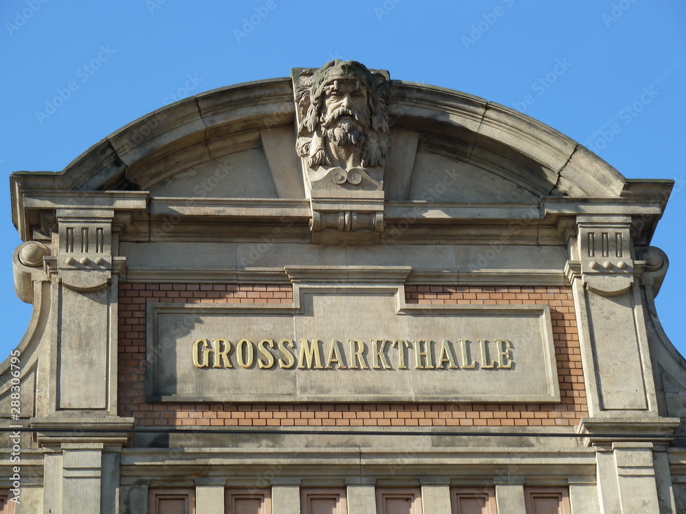 Detail der Großmarkthalle Dresden-Mitte