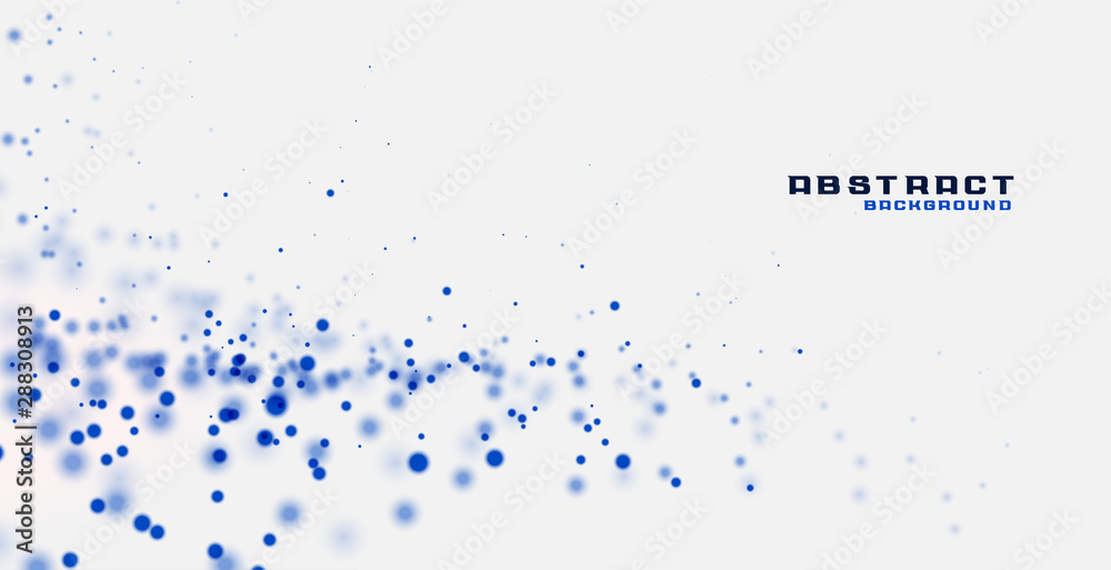 white background with blue particles dots background