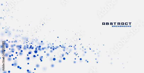 white background with blue particles dots background