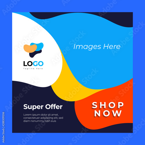 Social Media Post Banner Design Template