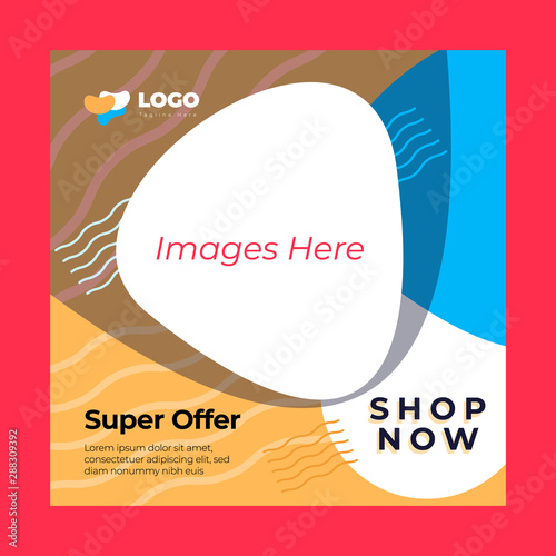 Social Media Post Banner Design Template