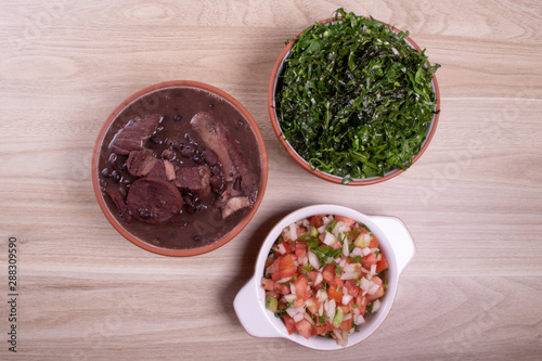 Brazilian feijoada kit with side dishes