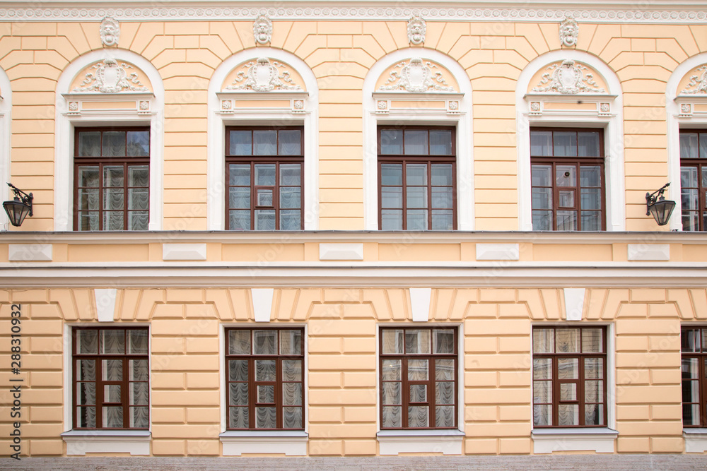 windows and details on an exterior of the building