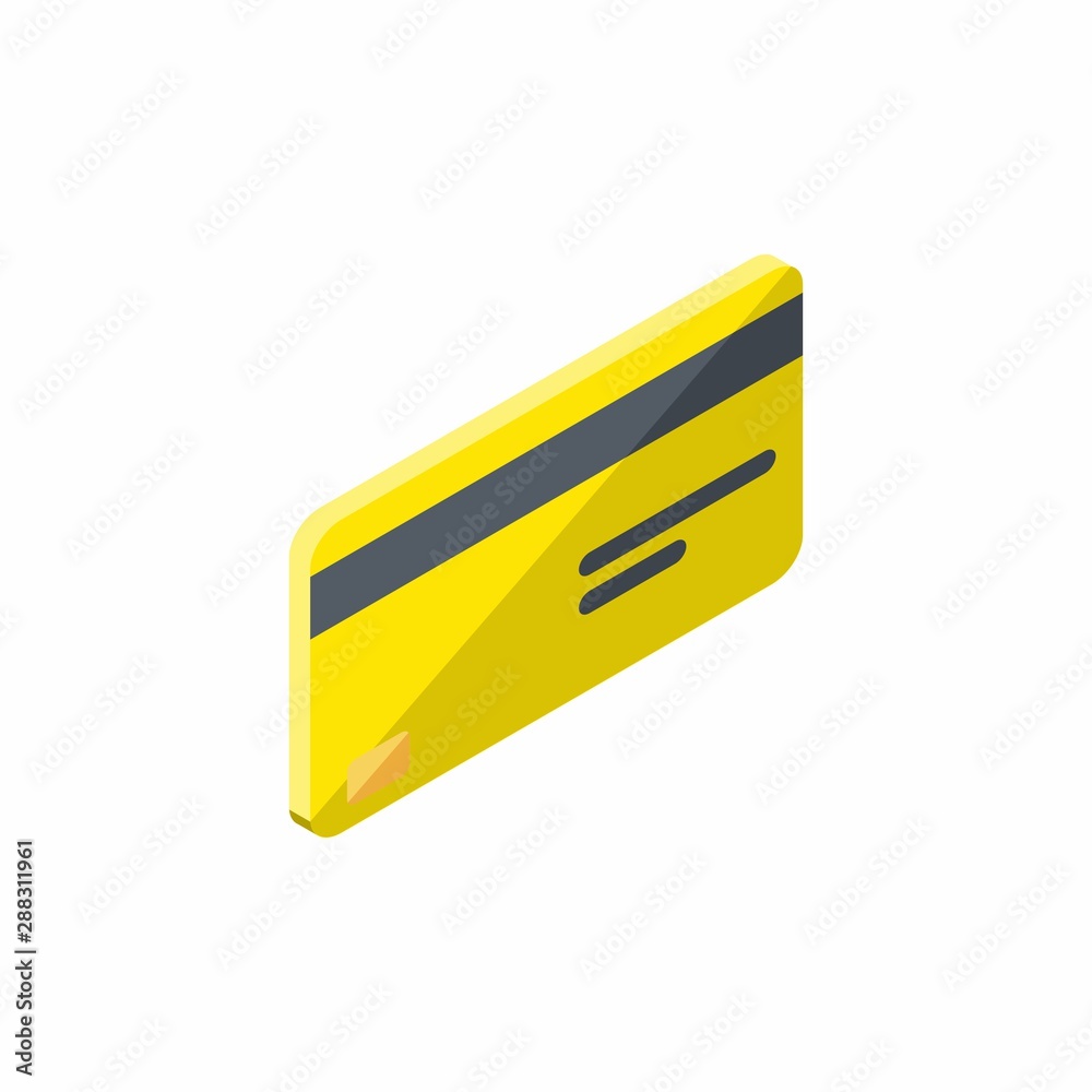Yellow Credit card, Isometric, Finance, Business, Bank card, Vector Yellow Credit card, Isometric, Finance, Business, Bank card, Vector