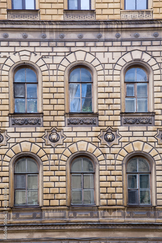 windows and details on an exterior of the building