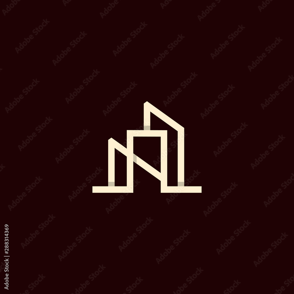 Building Line Simple Icon Modern Logo Element Design Template Vector Building Line Simple Icon Modern Logo Element Design Template Vector