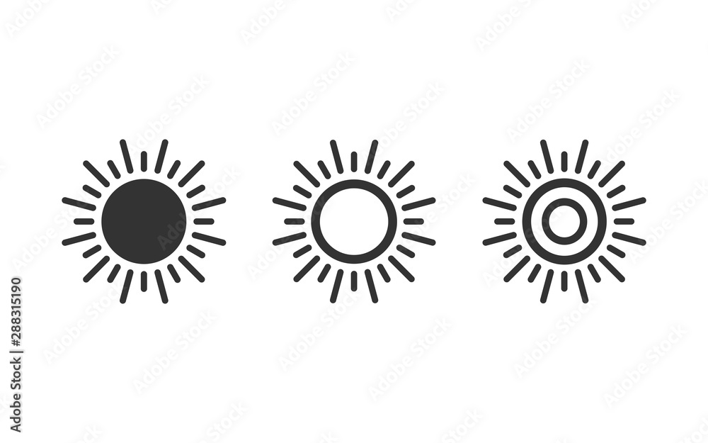 Sun Set icon symbol vector Sun Set icon symbol vector