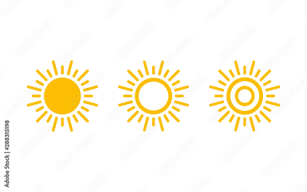 Sun Set icon symbol vector Sun Set icon symbol vector