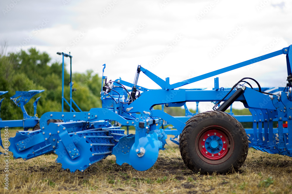 agricultural machinery in blue agricultural machinery in blue