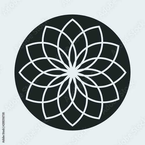 geometric mandala. modern tattoo idea.