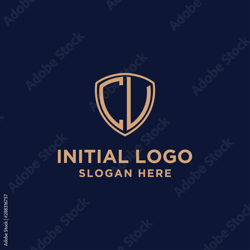 Free Download initial CV logo design template. business and gold. vector - GFXLoad
