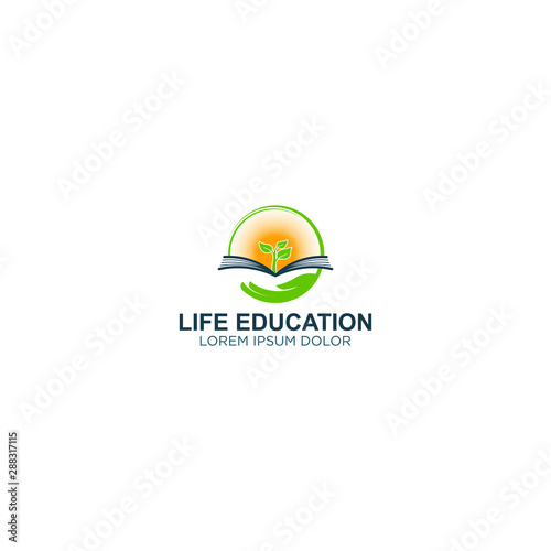Free Download Book logo - live education modern logo - GFXLoad