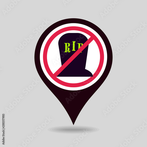 Free Download No, Ban or Stop signs. Halloween grave icon - GFXLoad