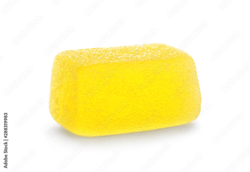 Bright delicious jelly candy on white background Bright delicious jelly candy on white background