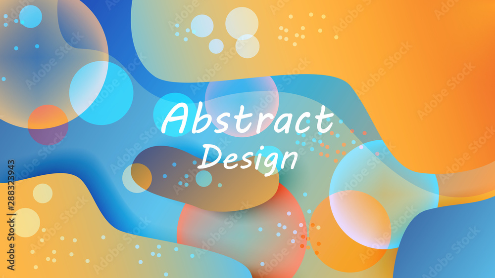 Abstract colorful geometric vector background. Liquid gradient shape with halftone and light effects. Design with bright colors. Vector that can be used to design websites, brochures, wallpapers.
