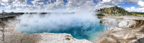 Excelsior Geyser Crater panoramic view, Yellowstone National Park