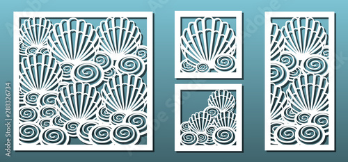 Laser cut panel decor template, abstract geometric pattern. Metal cutting, wood carving stenciil, paper art