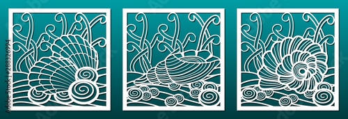Laser cut panel decor template, abstract geometric pattern. Metal cutting, wood carving stenciil, paper art