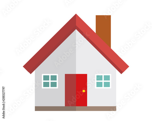 住宅　家　イラスト　一軒家　マイホーム
