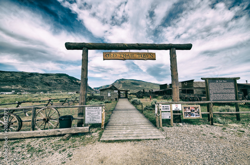 CODY, WY - JULY 7, 2019: Old Town Trail entrance. This is a famous tourist attraction photo