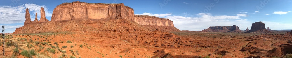 Panoramic view of Monument Valley National Park, USA Panoramic view of Monument Valley National Park, USA