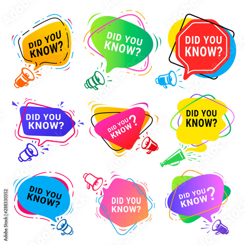 Did you know labels vector color set
