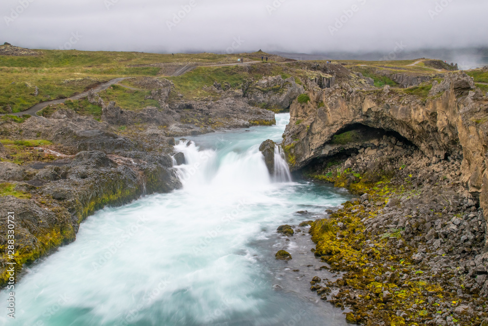 Long Wide River in Iceland Long Wide River in Iceland