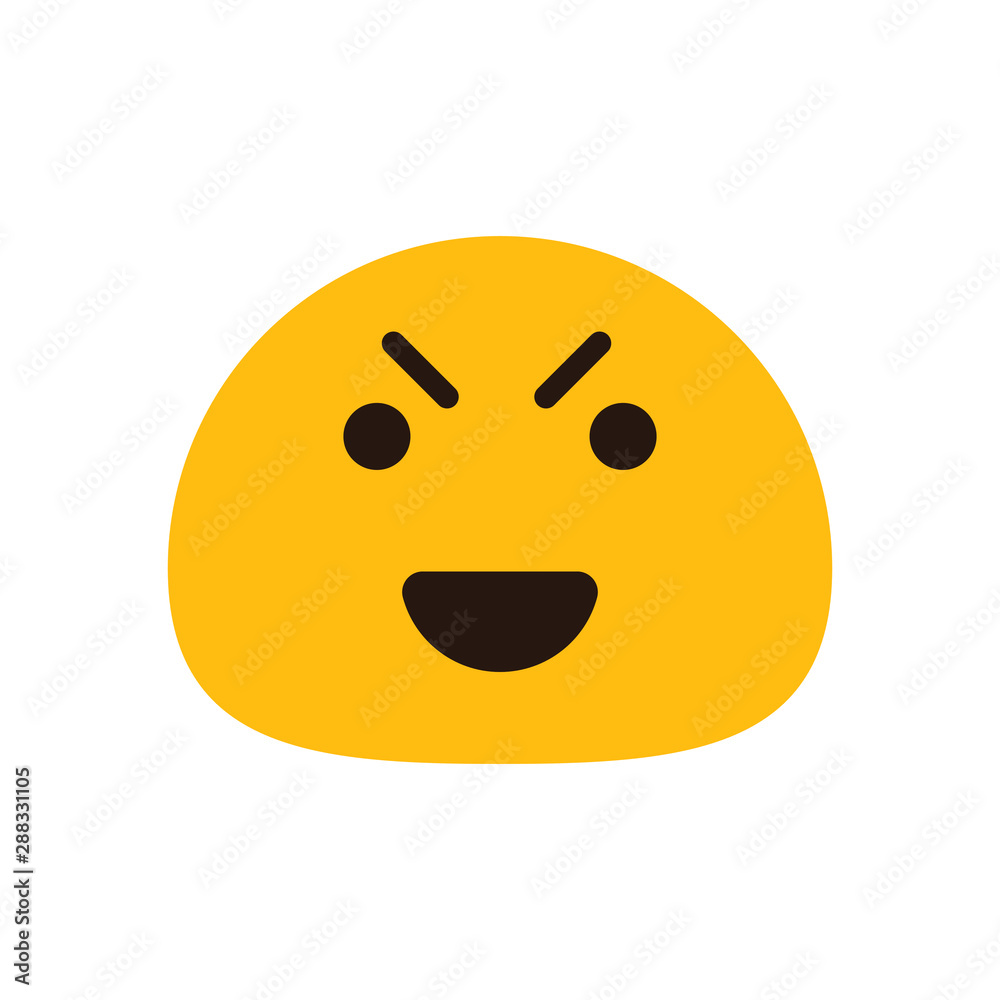 Fototapeta premium Mischievous emoji face vector