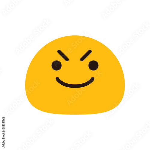 Mischievous emoji face vector