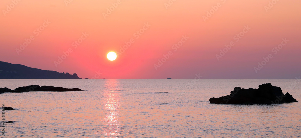 Fantastic sunset on the sea