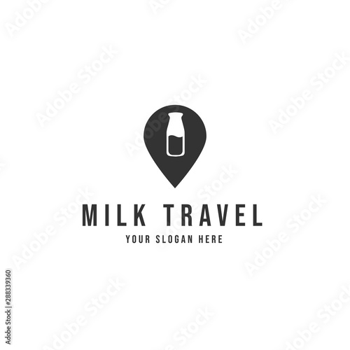 Free Download Milk travel Logo Vector icon - GFXLoad