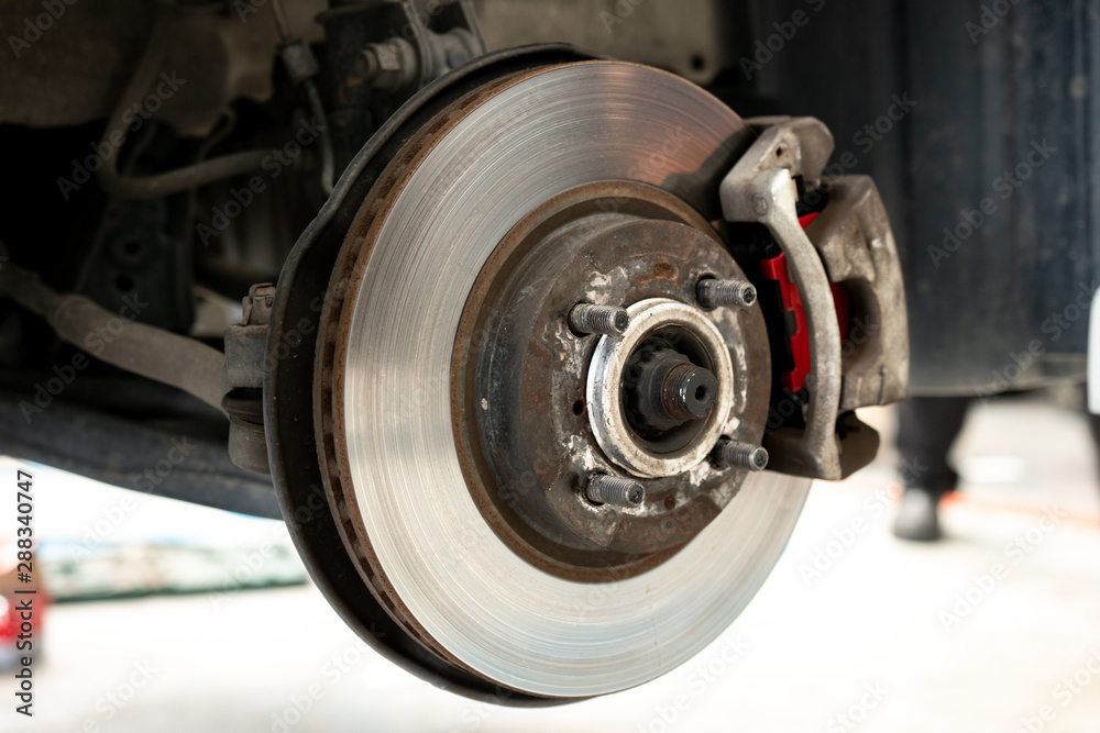 Car disc brake repair service performed maintenance and replacement brake pad. Car disc brake repair service performed maintenance and replacement brake pad.