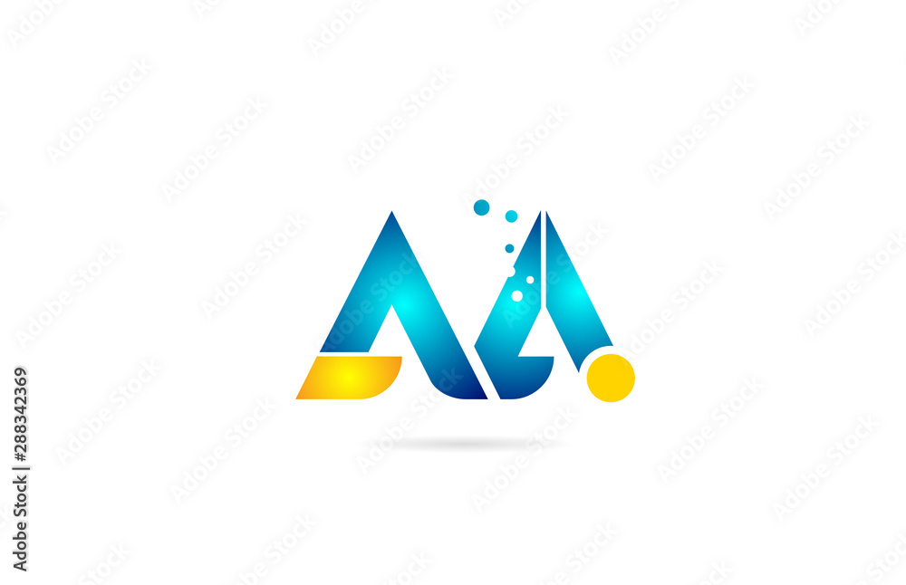 letter combination aa a a orange blue alphabet for company logo letter combination aa a a orange blue alphabet for company logo