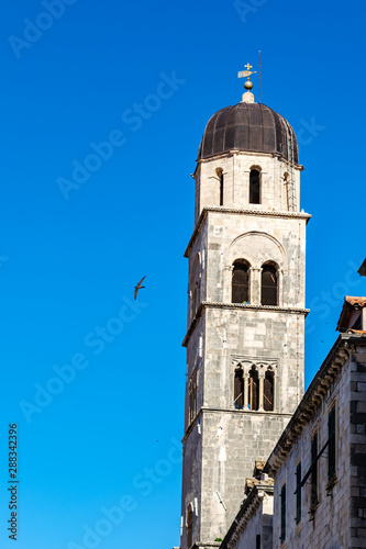 old clock tower in old town in Dubrovnik © seakitten