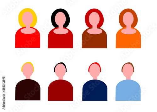 Set of Stylized Women and Men