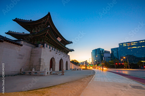 Gyeongbok palace in Seoul City of South Korea