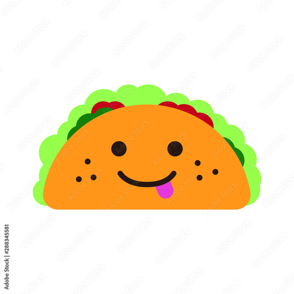 Funny taco face vector Funny taco face vector