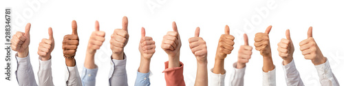 Hands showing the thumb and...