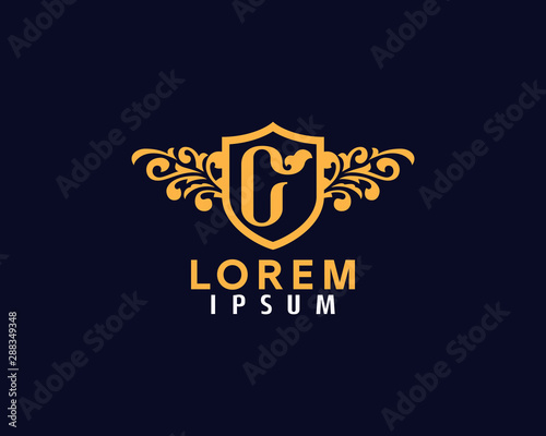 Luxury Shield and Flourish Initial C  Logo Awesome Perfume  Beauty  Spa  hotel and more brands new