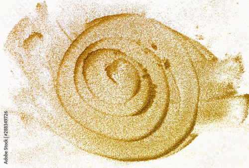 Closeup of golden glitter d...