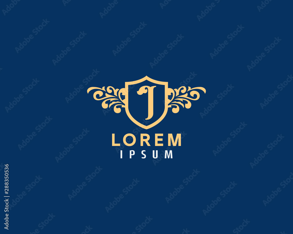 Luxury Shield and Flourish Initial I  Logo Awesome Perfume, Beauty, Spa, hotel and more brands new