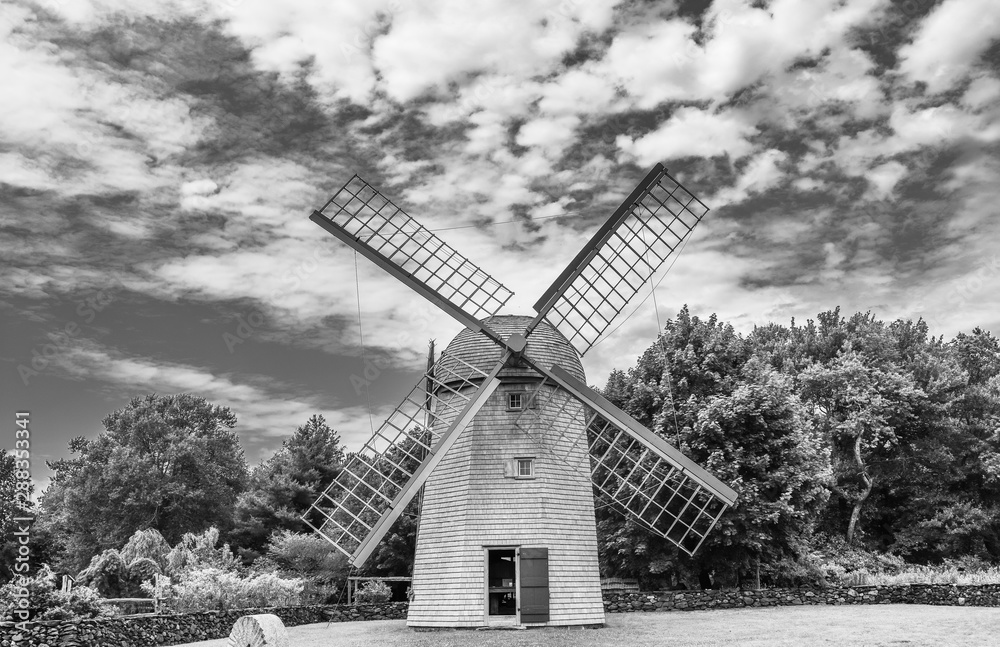 Old windmill in Black and White