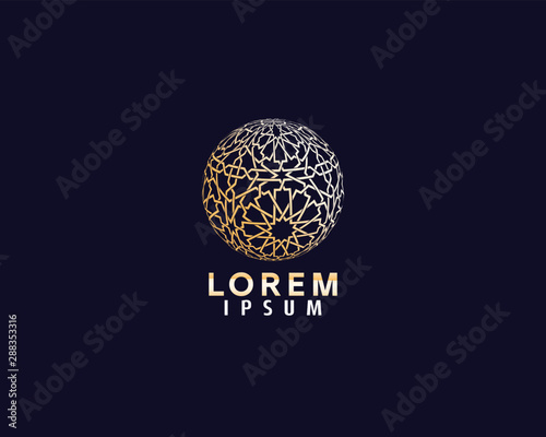 Abstract Arabic Ornate Logo Design Traditional Artisanat
