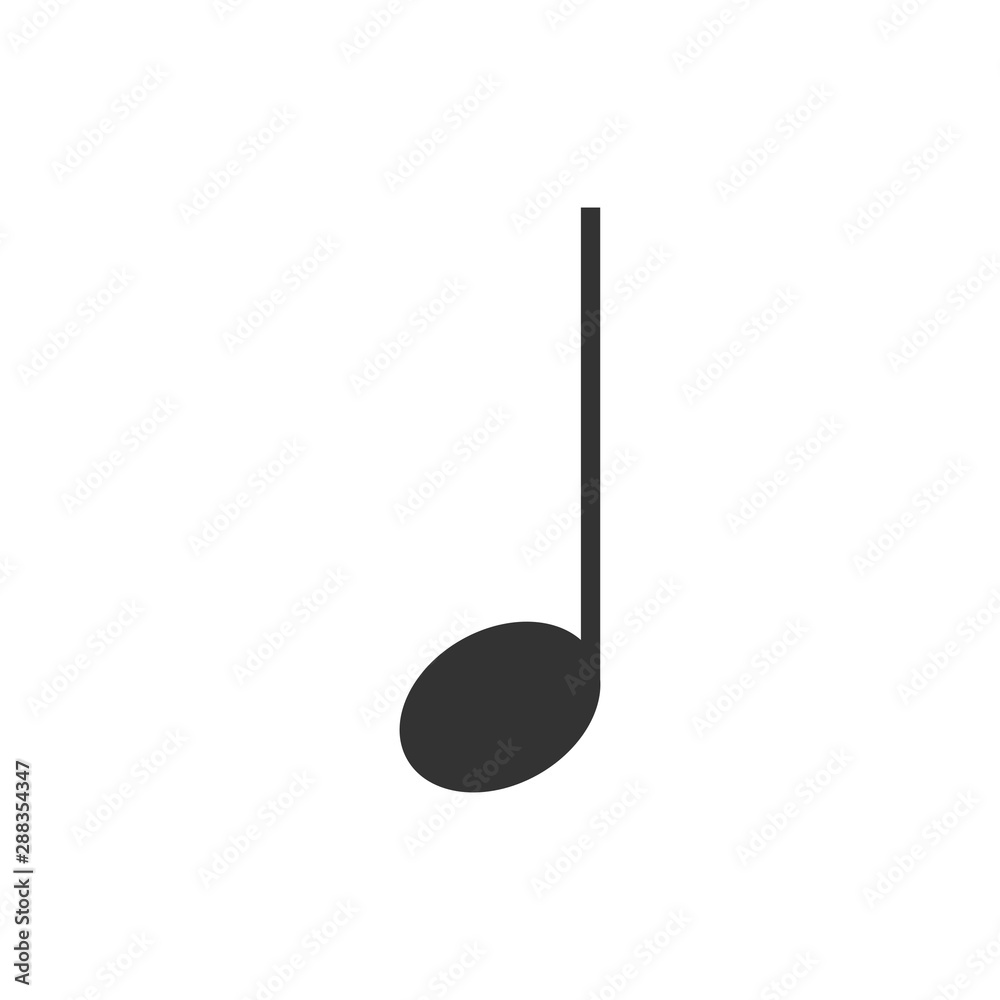 vector music icon quarter note. vector music icon quarter note.