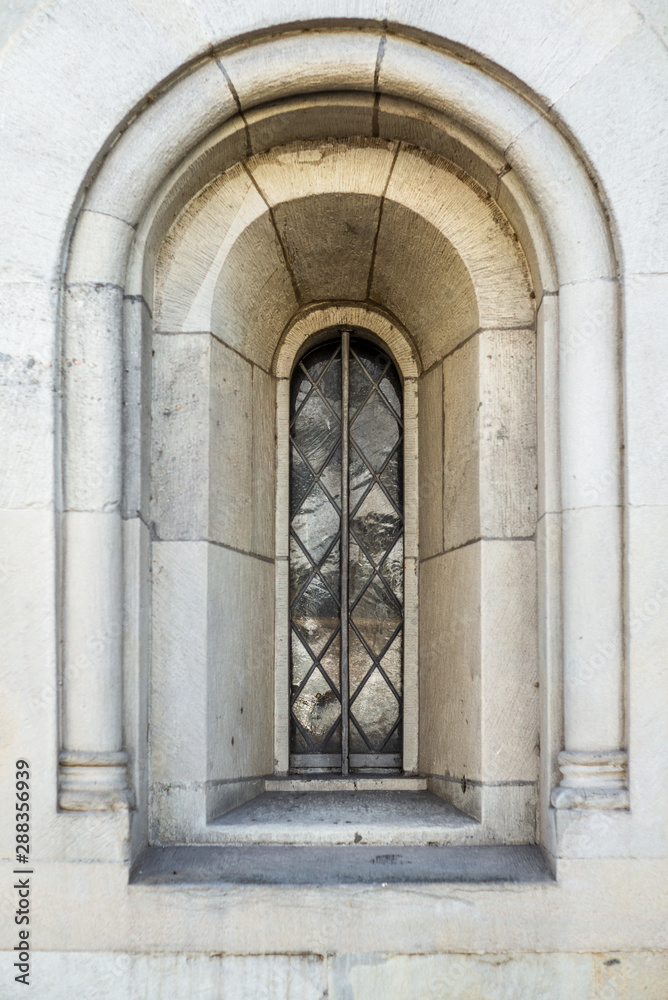 A window of the Fraumuenster church in Zurich Switzerland
