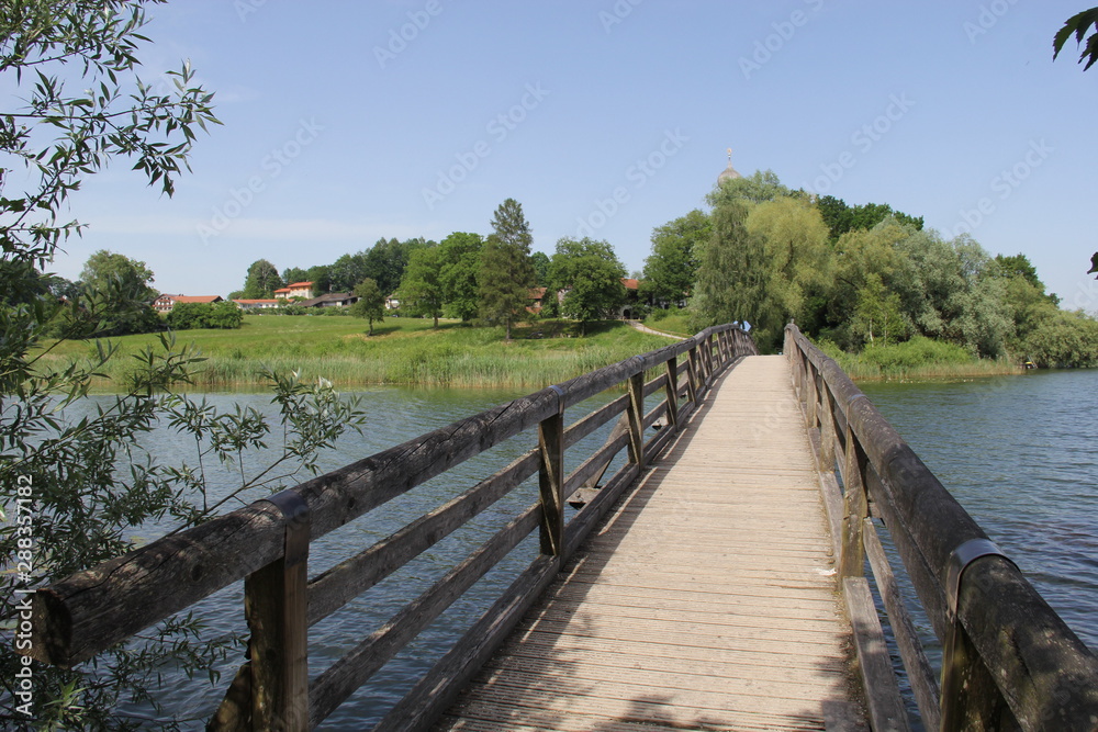 Romantic footbridge